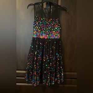 Girls party dress with sequins